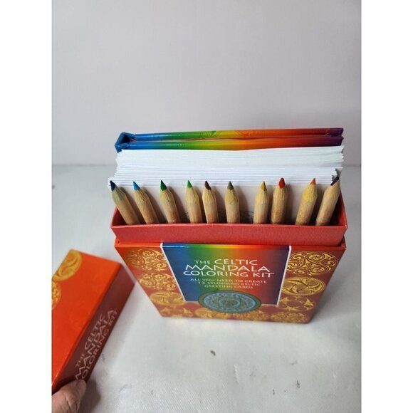 THE Celtic Mandala Coloring Kit Greeting Cards Meditation Ancient Wisdom Mantra - Picture 6 of 6